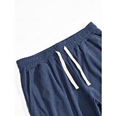abordables pantalons décontractés-Homme Pantalons Pantalon en velours côtelé Pantalons Amples Pantalon décontracté Taille Élastique Jambe Droite Couleur Unie Confort Évacuation de l'Humidité Longueur complète Occasionnel Quotidien