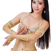 Недорогие Аксессуары для танцев-Аксессуары для самбы красные стразами и бисером аксессуары для рук для танца живота костюм для выступлений