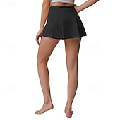 economico Gonne e Skorts da Donna-Per donna Tinta unita Gonna casual Gonna da tennis Gonne da tennis con pantaloncini Tasca Asciugatura Rapida Traspirante Corsa Fitness Yoga Gonna Gonna-pantaloncini Nero Bianco Rosa Abbigliamento da