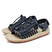 economico Infradito da Vacanza-sandali da uomo color cuoio con cinturini regolabili, traspiranti e comodi, ideali per attività estive all'aperto e vacanze