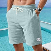 cheap Casual Shorts-Men's Shorts Casual Shorts Corduroy Shorts Pocket Elastic Waist Plain Comfort Breathable Knee Length Casual Outdoor Beach Vacation Fashion Black White Micro-elastic