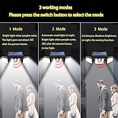 Недорогие Уличные огни-Уличные солнечные светильники с датчиком движения, прожекторы, охранные светильники на солнечных батареях, водонепроницаемость IP65.