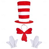 cheap Accessories-Cat Gloves Hat More Accessories Classic Storybook Character Storybook Characters Cosplay for Unisex Adults' Halloween Carnival Book Week Performance Educational Dress Up