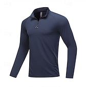 abordables Camisetas y Tops de Correr-Hombre Color sólido Camiseta Running Camiseta Compresión Camiseta para correr Primavera Otoño Cerrar Manga Larga Secado rápido Compresión Dispersor de humedad Entrenamiento de gimnasio Entrenamiento
