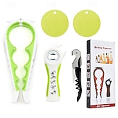 ieftine Deschizătoare-Deschizător de borcane pentru mâini slăbite, seniori cu artrită, deschizător de sticle multifuncțional 5 în 1, deschizător de capac pentru mâini artritice cu mâner antiderapant din cauciuc pentru