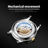 levne Mechanické hodinky-Nové pánské business hodinky Olevs se světelným kalendářem, týdenním zobrazením, plně automatickým mechanickým strojkem, ležérní a módní digitální hodinky, voděodolné, sportovní náramkové hodinky