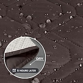 levne Potah na křeslo-100% voděodolný prošívaný potah na polohovací pohovku pro 3 osoby, 1 kus, pratelný potah na polohovací pohovku, protiskluzový chránič nábytku s elastickými popruhy a kapsou pro psy, domácí mazlíčky, čokoláda