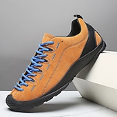 abordables Baskets Décontractées-Chaussures de randonnée pour hommes – en daim et mesh résistants, respirantes et confortables, idéales pour la randonnée et les sports d'aventure