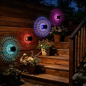 levne Venkovní nástěnná světla-2 ks venkovní solární vodotěsné kreativní duté válcové železné projekční nástěnné osvětlení, závěsné lucerny pro zahradu, dvůr, cestu, trávník, schodiště, krajinářské osvětlení, venkovní dekoraci