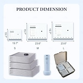 baratos armazenamento de bagagem e viagem-Conjunto de sacos de compressão a vácuo sem fio para viagem com bomba recarregável, cinza, reutilizáveis, transparentes, para organizar roupas, ideal para bagagem, armário e malas de viagem.
