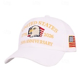 abordables Accesorios-Gorra de Béisbol Águila Bandera estadounidense Retro Antiguo Herencia Patriótico 1776-2026 para Unisexo Adulto Impresión 3D  para Día de la Independencia 4 de julio Exterior Casual Diario Desfile