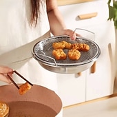 cheap Cooking Utensils-2pcs Stainless Steel Heavy-Duty Commercial/Residential Grease Filter System with Large Oil Drain Plate - Food Grade 201 Stainless Steel Oil Filter for home &amp; Restaurant Kitchens, Dishwasher