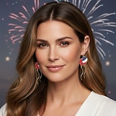abordables Accessoires-250e anniversaire des États-Unis Boucles d'oreilles Cosplay Adulte Femmes Jour de l'Indépendance / 4 Juillet 4 Juillet Soirée Performance Se déguiser