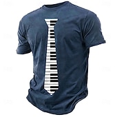  Hombre Piano Argot divertido Camiseta Manga Corta Camiseta Impresión 3D Cuello Barco Camisa Moda Diario Diario Calle Azul Piscina Negro Verde Trébol Verano Primavera Ropa S M L XL XXL XXXL
