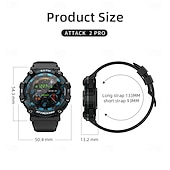 baratos Smartwatch-Relógio inteligente Lokmat Attack 2 Pro de 1,39 polegadas com Bluetooth, chamadas, pedômetro, lembrete de chamadas e rastreador de atividades. Compatível com Android e iOS. Unissex, com longa duração da bateria, chamadas em modo mãos-livres e à prova d'ág