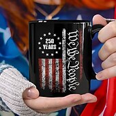 cheap Mugs &amp; Cups-United States 250th Anniversary Mug Patriotic Gift, Semiquincentennial Ceramic Coffee Mug, 1776-2026, Independence Day 4th of July Gift for Men Women, Microwave &amp; Dishwasher Safe