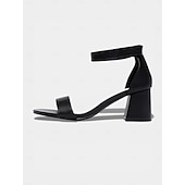 voordelige Bruidsmeisje-Ivoorwitte sandalen met blokhak voor dames, elegante bruidsmeisjesschoenen met enkelbandje voor bruiloften in luxe hotels.