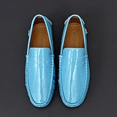 economico Mocassini casual-Per uomo Casual Quotidiano Pelle PU Confortevole Mocassino Rosso marrone Nero Bianco