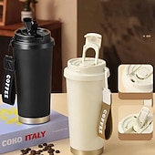 levne Sklenice-Izolovaný hrnek z nerezové oceli s vložkou z nerezové oceli 316, hrnek na kávu s dvojím použitím, velkokapacitní cestovní hrnek s brčkem, přenosný hrnek na kávu