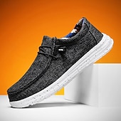 abordables Chaussures Décontractées à Lacets-Chaussures décontractées grises en maille pour homme, tige légère et respirante, semelle confortable et rembourrée, style décontracté moderne idéal au quotidien et en voyage.