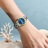 abordables Montres à quartz-Les montres à quartz pour femmes sont à la mode décontractées et élégantes équipées de décorations en strass et de cadrans lumineux à double calendrier ce qui en fait le meilleur choix de cadeau pour