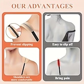 levne Osobní péče a zdraví-6 kusů silikonových protiskluzových vložek do ramínek, neviditelné měkké ramenní polštářky, zabraňují uklouznutí a zaboření, pohodlná opora pro jednobarevné podprsenky