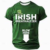 preiswerte T-Shirts für Herren mit 3D-Druck-St. Patrick Herren Kleeblatt Glücklicher Ire T Shirt Kurzarm T-Shirt 3D-Druck Rundhalsausschnitt Hemd Designer Lässig Club Party Ferien Grün 1# Grün 2# Grün 3# Sommer Frühling Bekleidung S M L XL XXL