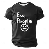  Ανδρικά Αστεία αργκό Μπλουζάκι Κοντομάνικο Κοντομάνικη μπλούζα 3D εκτύπωση Στρογγυλή Ψηλή Λαιμόκοψη Πουκάμισο Μοντέρνα Καθημερινά Καθημερινά Δρόμος Θαλασσί Μαύρο Ρουμπίνι Καλοκαίρι Άνοιξη Ρούχα Τ M L