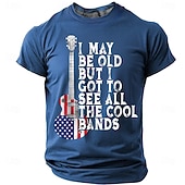  Herren Gitarre Lustiger Slang T Shirt Kurzarm T-Shirt 3D-Druck Rundhalsausschnitt Hemd Mode Täglich Täglich Straße Blau Schwarz Rote Sommer Frühling Bekleidung S M L XL XXL XXXL