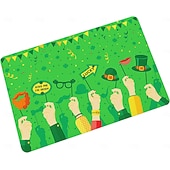 preiswerte Fußmatten-Fußmatte zum St. Patrick's Day, dekorative irische Feiertags-Eingangsmatte mit Kleeblättern und keltischen Mustern für festliche Heim- und Türdekoration