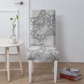 levne Potah na jídelní židli-Voděodolný potah na jídelní židli, potah na stoličku, potah na židli s geometrickým potiskem, polyesterové potahy