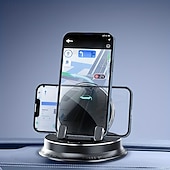 お買い得  家庭用品-滑り止めベース、ダッシュボードマウント、見やすい回転式デザイン、すべての車両に対応、PC素材、ナビゲーションサポート、ダッシュボードマウントを備えた多機能車載電話ホルダー