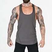 preiswerte Lauf-T-Shirts &amp; Tanktops-Herren Einfarbig Workout-Tanktop Lauf-Tanktop Fitness-Tanktop Sommer Ärmellos Schnelltrocknend Kompression Feuchtigkeitsableitend Fitnesstraining Aktives Training Übung Schwarz Weiß Rote