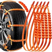 cheap Heating &amp; Cooling-10/20/30pcs Universal Reusable Non-Slip Polyethylene Tire Chains – Universal Anti-Skid Snow Tire Traction Chains for Cars, SUVs &amp; Trucks, Easy Installation, Durable Emergency Winter Driving Aid