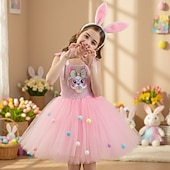 abordables Disfraz de Animal-Tutu Túnica Princesas Animal conejo de Pascua Vestidos Gracioso Niños Chica Día del Niño Semana Santa Carnaval Fiesta Disfrazarse