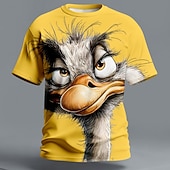  Bărbați Animal Amuzant Tricou Manșon scurt Tricou Tipărire 3D Stil Nautic Cămașă Exagerat Designer Petrecere Concediu Negru Galben Vară Primăvară Îmbrăcăminte S M L XL XXL XXXL