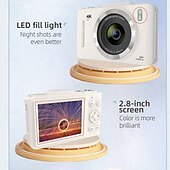 זול מצלמה ותמונה-מצלמת וידאו דיגיטלית 4K באיכות Full HD DVC 48MP עם מסך צבעוני בגודל 2.88 אינץ' וזום דיגיטלי פי 18