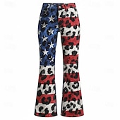  250-jähriges Jubiläum USA Retro Vintage 1970er Hose Schlaghosen Hippie Disco Hohe Taille Kostüm Damen Maskerade 4. Juli Party Unabhängigkeitstag Erwachsene Hose