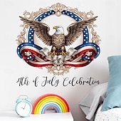  2 db-os csomag amerikai függetlenség napja zászló sas kreatív falmatrica szoba személyre szabott poszterek öntapadós matricák