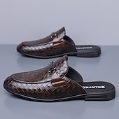 Недорогие Мужские клоги и мюли-Мужские красные лоферы из искусственной кожи, с текстурой под крокодиловую кожу, без шнурков, элегантная свадебная обувь, для торжественных случаев.