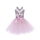 cheap Animal Costume-Tutu Robe Princess Animal Easter Bunny Dresses Funny Kid's Girls' Children's Day Easter Carnival Party Dress Up
