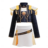 preiswerte Kostüme für Mädchen-Kpop-inspiriert Von koreanischen Idolen inspiriert Popstar Kostüm Ausgefallene Kostüme Karnevalskostüm Virtuelles Idol for Mädchen Kinder Halloween Karneval Leistung Comic-Konzert Anime Expo