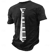  Hombre Piano Argot divertido Camiseta Manga Corta Camiseta Impresión 3D Cuello Barco Camisa Moda Diario Diario Calle Azul Piscina Negro Verde Trébol Verano Primavera Ropa S M L XL XXL XXXL