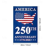 abordables EE. UU. 250.-Bandera de Estados Unidos conmemorativa del 250 aniversario, decoración de ambiente de patio, decoración patriótica, bandera de jardín al aire libre.