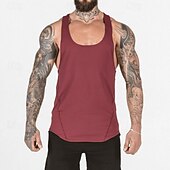 preiswerte Lauf-T-Shirts &amp; Tanktops-Herren Einfarbig Workout-Tanktop Lauf-Tanktop Fitness-Tanktop Sommer Ärmellos Schnelltrocknend Kompression Feuchtigkeitsableitend Fitnesstraining Aktives Training Übung Schwarz Weiß Rote