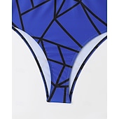 Χαμηλού Κόστους Rash Guards One Pieces-Γυναικεία Μεσαίου Πάχους Προστατευτικά Προστατευτικά Ονόματος One Pieces Rash Guards Μαγιό Γεωμετρικό Κουμπώσου Προστασία UV Ελαστικό Μακρυμάνικο Μαγιό Κορμάκι Σέρφινγκ Καταδύσεις Κολύμβηση Καλοκαίρι