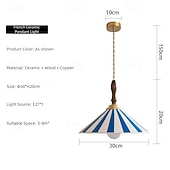 رخيصةأون تصميم الطبل والمخروط-30 cm تصميم الجزيرة أضواء معلقة خزفي ستايل حديث مطلي طلاء ملون عتيق 110-240 فولت
