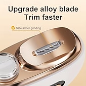 Недорогие Личный уход и здоровье-Умные электрические кусачки для ногтей 2-в-1: полировщик и триммер для ногтей, заряжаются через USB, литий-полимерный аккумулятор 500 мАч, с функциями защиты от порезов, шлифовки и подсветки,