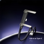 Недорогие Кабели для мобильных телефонов-Складная подставка, кабель для передачи данных, зарядный кабель 2-в-1, регулируемая по углу наклона подставка, кабель для быстрой зарядки и синхронизации данных для смартфонов, планшетов, ноутбуков и