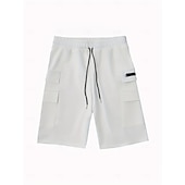 cheap Holiday-Men's Tactical Cargo Cargo Shorts Shorts Casual Shorts Pocket Elastic Waist Plain Comfort Above Knee Casual Outdoor Streetwear Fashion Streetwear Wine Navy Blue Stretchy